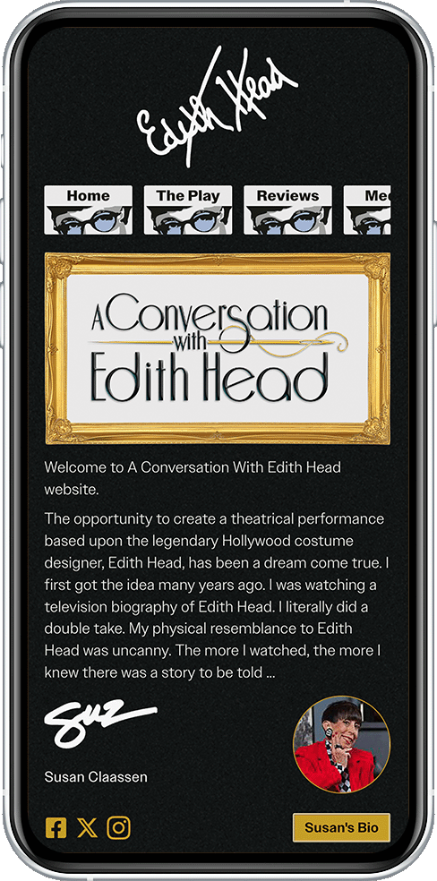 Edith Head's Hollywood Website Mockup by Shepdesign